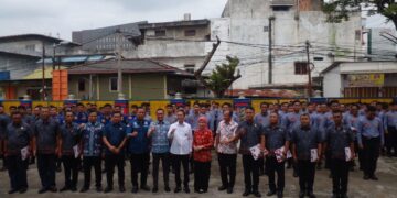 Diknas Pendidikan Kota Palembang Menghadiri Halal Bi Halal Di Pos Damkar Kemuning