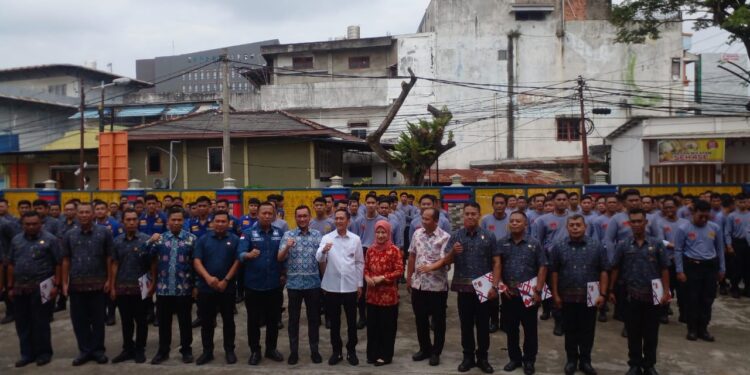 Diknas Pendidikan Kota Palembang Menghadiri Halal Bi Halal Di Pos Damkar Kemuning