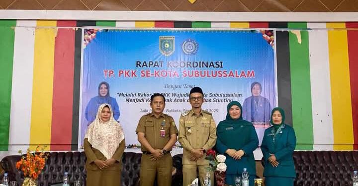 TP PKK Se Kota Subulussalam Gelar Rakor Mewujudkan Kota Layak Anak Dan Bebas Stunting