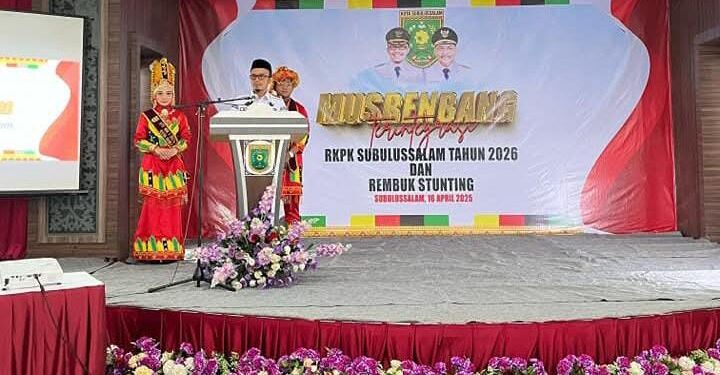Subulussalam Gelar Musrenbang RKPD 2026, Rembuk Stunting Dengan Fokus Perekonomian Dan Tata Kelola Keuangan