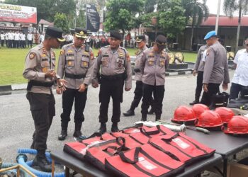 Kapolres Kampar Cek Kesiapan Alat Siap Tangani Bencana Kebakaran, Ajak Masyarakat Jaga Hutan Dan Alam