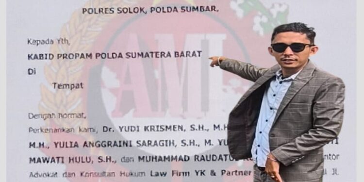 Diduga Cederai Presisi, Afriadi Andika Melalui Irwasda Dan Propam Minta Kapolda Sumbar Segera Sikapi Surat Law Firm YK Dan Partner