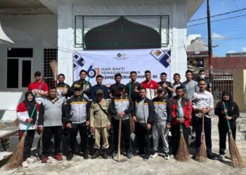 Sambut HBP Ke-61, Rutan Takengon Melaksanakan Gotong Royong Di Mesjid Jami’ Babussalam