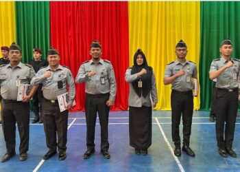 Apel Kenaikan Pangkat Serta Pengangkatan PNS Pegawai Rutan Kelas IIB Takengon