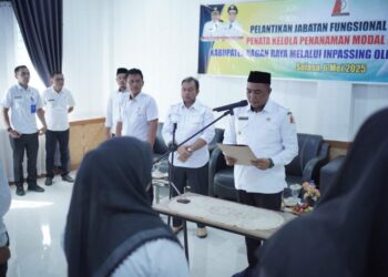 Wakil Bupati Nagan Raya Lantik Pejabat Fungsional Penata Kelola Penanaman Modal
