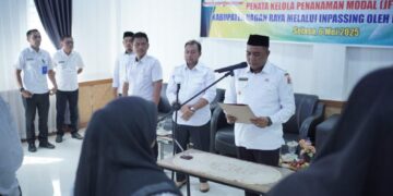 Wakil Bupati Nagan Raya Lantik Pejabat Fungsional Penata Kelola Penanaman Modal