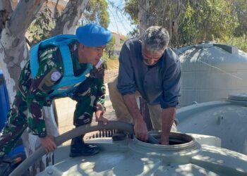 “GRATIS” Program Air Bersih Satgas Indobatt XXIII- S Mainboy Yonif 144/SM Di Lebanon Selatan