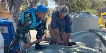 “GRATIS” Program Air Bersih Satgas Indobatt XXIII- S Mainboy Yonif 144/SM Di Lebanon Selatan