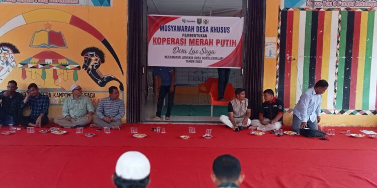 Desa Lae Saga Sukseskan Laksanakan Pembentukan Koperasi Merah Putih