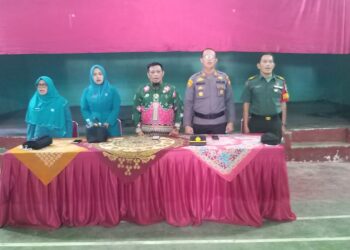 Polsek Pangkalan Kuras Hadiri dan Kawal Langsung Pelantikan Pembina Posyandu se-Kecamatan Pangkalan Kuras