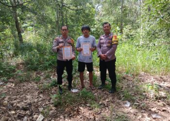 Memasuki Musim Kemarau, Polsek Pangkalan Lesung Gencar Sosialisasikan Maklumat Kapolda Riau Terkait Karlahut