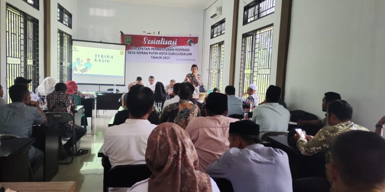 Kadis UMKM Kota Subulussalam Paparkan Koperasi Merah Putih Kepada 82 Desa