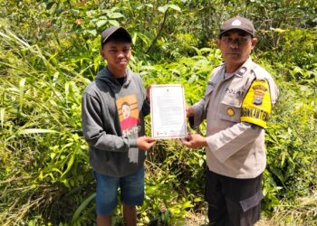 Polsek Langgam Sosialisasikan Larangan Bakar Hutan kepada Warga Desa Sotol