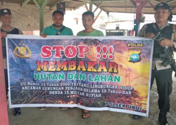 Polsek Ukui Aktif Sosialisasi Cegah Karhutla, Warga Diajak Jaga Alam Tanpa Bakar Lahan