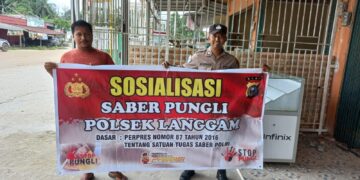 Polisi Sosialisasi Saber Pungli dan Cegah Pungli di Wilayah Hukum Langgam