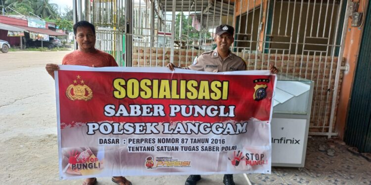 Polisi Sosialisasi Saber Pungli dan Cegah Pungli di Wilayah Hukum Langgam