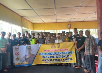 Babinsa Bersama Babinkantibmas Sosialisasi Berantas Narkoba Di Pantan Nangka