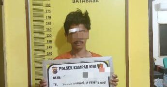 Polsek Kampar Kiri Amankan Pencuri Kotak Infaq Masjid, Cegah Amuk Massa