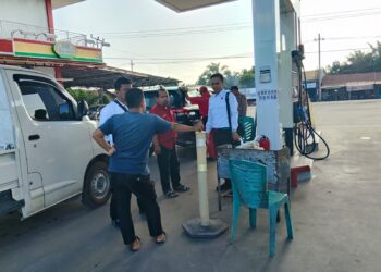 Polsek Perhentian Raja Beri Himbauan Agar Tidak Ada Penyalahgunaan BBM Bersubsidi Di SPBU 