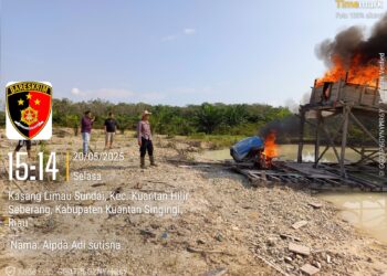 Polsek Kuantan Hilir Tindak Tegas Penambangan Emas Tanpa Izin (PETI)