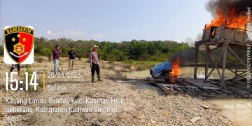 Polsek Kuantan Hilir Tindak Tegas Penambangan Emas Tanpa Izin (PETI)