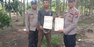 Edukasi Warga Cegah Karhutla, Polsek Kuala Kampar Gencar Patroli