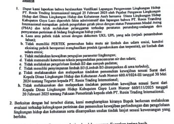 PT. Rosin Internasional Di Gayo Lues, Diduga Tetap Beroperasi Tanpa Izin Lengkap