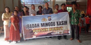 Ibadah Minggu Kasih di GPDI Desa Merbau, Polisi Ajak Warga Jaga Kamtibmas dan Lawan Hoax