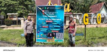 Polsek Bunut Ajak Warga Meriahkan Riau Bhayangkara Run 2025 Lewat Pemasangan Spanduk
