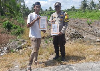 Polsek Kuala Kampar Gencarkan Patroli Karhutla dan Sosialisasi Larangan Bakar Lahan