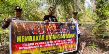 Polsek Teluk Meranti Sosialisasikan Maklumat Kapolda Riau dan Gelar Binluh Pencegahan Karhutla
