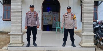 Polsek Pangkalan Lesung Pastikan Ibadah Kenaikan Isa Al-Masih 2025 Berjalan Aman dan Tertib