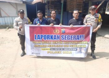 Polsek Ukui Gencarkan Sosialisasi Tolak Premanisme, Ajak Warga Aktif Jaga Keamanan Lingkungan