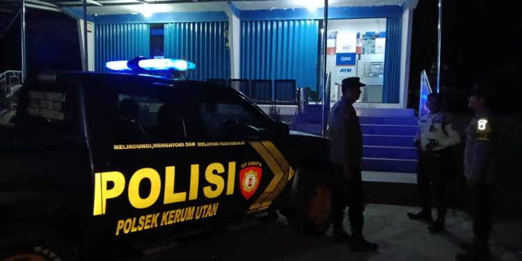 Patroli Objek Vital dan Pusat Keramaian, Polsek Kerumutan Tingkatkan Kewaspadaan Antisipasi Kejahatan C3