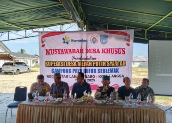 Musdesus Bentuk Kopdes Merah Putih Syari’ah di Gampong Paya Bujok Seulemak