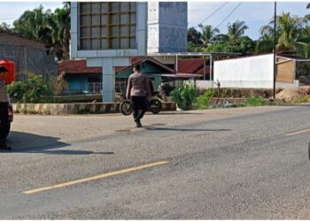Polsek Pangkalan Lesung Tingkatkan Patroli di Jalan Lintas Timur, Antisipasi Kecelakaan Lalu Lintas