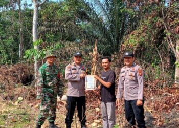 Cegah Karhutla di Musim Kemarau, Polsek Pangkalan Lesung Gencar Sosialisasi Maklumat Kapolda Riau