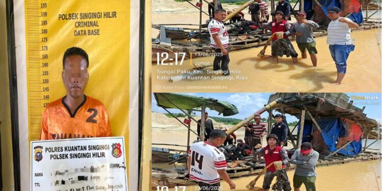 Polsek Singingi Hilir Ungkap Kasus PETI Di Sungai Singingi, Dua Pelaku Diamankan