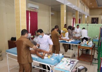 Sambut Hari Bhayangkara Ke- 79, Polres Banyuasin Gelar Bhakti Kesehatan