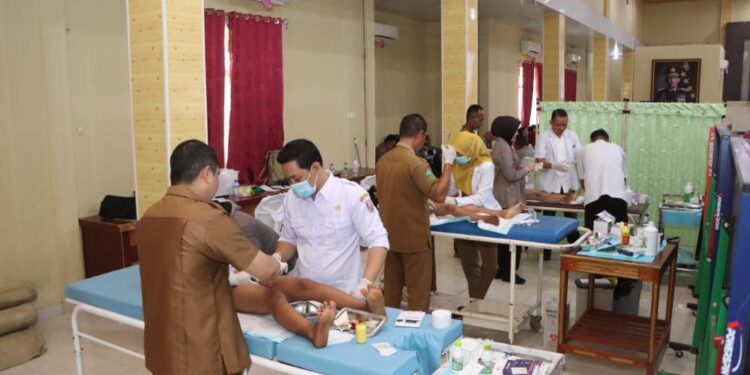 Sambut Hari Bhayangkara Ke- 79, Polres Banyuasin Gelar Bhakti Kesehatan