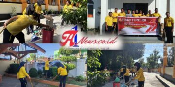 Polres Kuantan Singingi Dan Polsek Jajaran Gelar Bakti Religi Serentak Sambut Hari Bhayangkara Ke-79