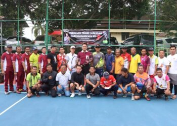 Kapolres Banyuasin Resmi Buka Turnamen Tenis Lapangan Meriahkan HUT Bhayangkara Ke 79