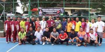 Kapolres Banyuasin Resmi Buka Turnamen Tenis Lapangan Meriahkan HUT Bhayangkara Ke 79