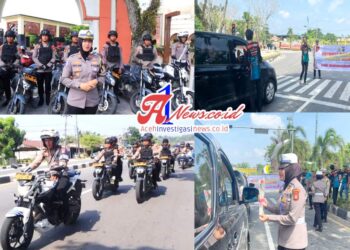 Polisi Dan Masyarakat Bersatu, Patroli Gabungan Di Bangkinang Jelang Hari Bhayangkara Ke-79