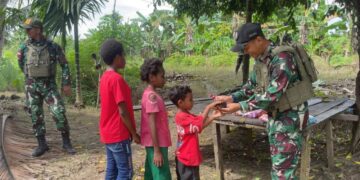 Berbagi Kasih Di Perbatasan Papua bersama Brajasakti