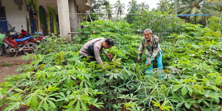 Bhabinkamtibmas Polsek Makarti Dorong Masyarakat Manfaatkan Lahan Pekarangan Rumah