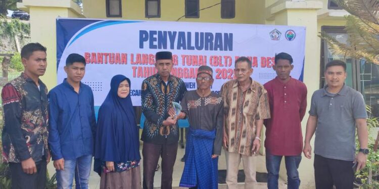 Jelang Meugang Idul Adha, Pemerintahan Kampung Wih Nareh Salurkan BLT DD Kepada Warganya
