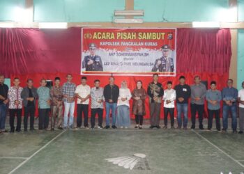 Pisah Sambut Kapolsek Pangkalan Kuras Berlangsung Hangat dan Penuh Haru
