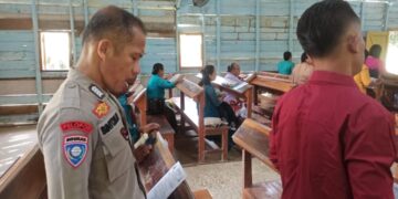 Polsek Langgam Gelar Ibadah Minggu Kasih di HKI Agave, Teguhkan Harmoni Antar Umat Beragama