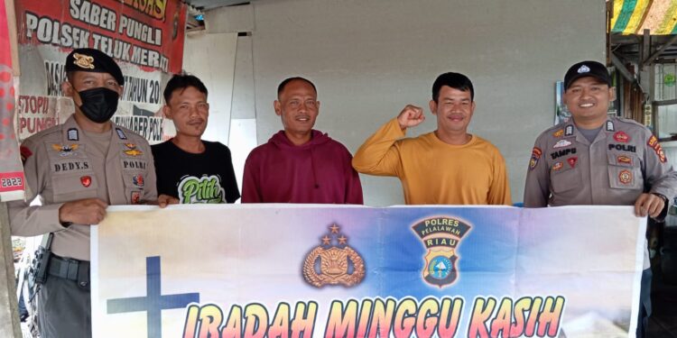 Polsek Teluk Meranti Gelar Program Minggu Kasih, Warga Sampaikan Keluhan Soal Banjir dan Balap Liar